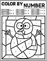The color By Number Snowman Is On Display In This coloring Page For  sketch template