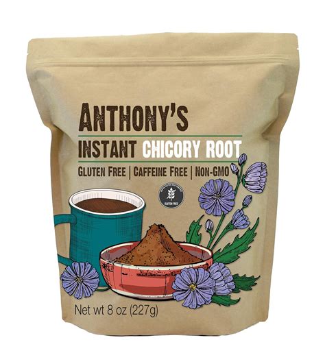 Amazon.com : Anthony's Instant Chicory Root, Gluten Free, Caffeine Free, Non GMO, Coffee ...