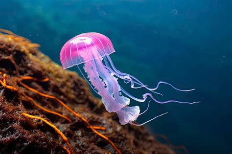 Premium Photo | Mauve stinger purple jellyfish