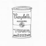 Campbells Soup Can Coloring Page Sketch sketch template