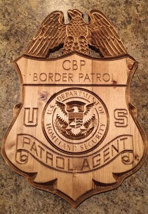 U.S. Homeland Security Border Patrol Agent custom made wood | Etsy ...