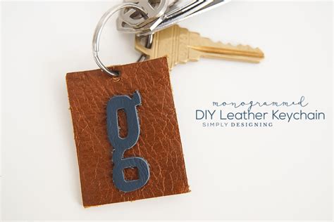 Monogrammed DIY Leather Keychain