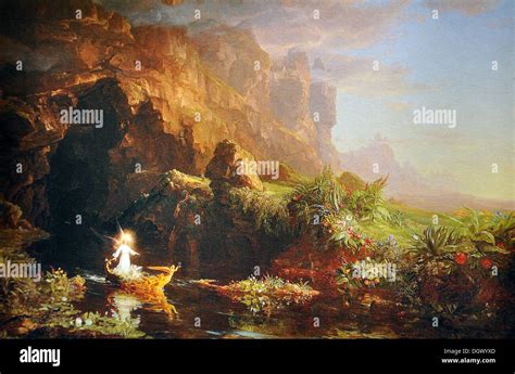 The Voyage of Life: Childhood - by Thomas Cole, 1842 Stock Photo - Alamy