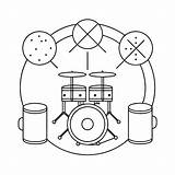 Percussion Instruments Line Drawing Vectors & Illustrations For Free  sketch template