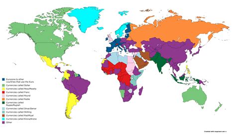 Currency names worldwide [4592x3196] : MapPorn