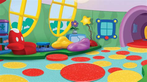 Inside of the Clubhouse | Mickey mouse room, Mickey mouse background ...