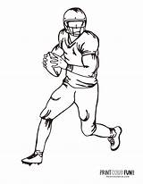 Printable Coloring Pages Football sketch template