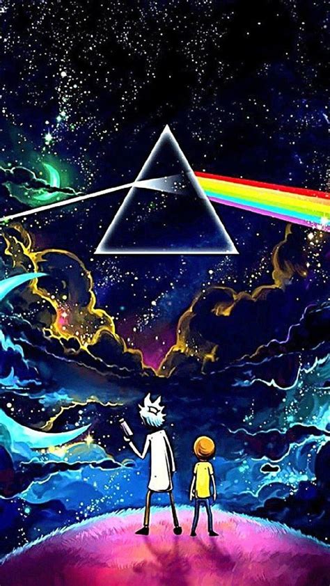 Trippy Kit, rick and morty, galaxy, pink floyd, HD phone wallpaper | Peakpx