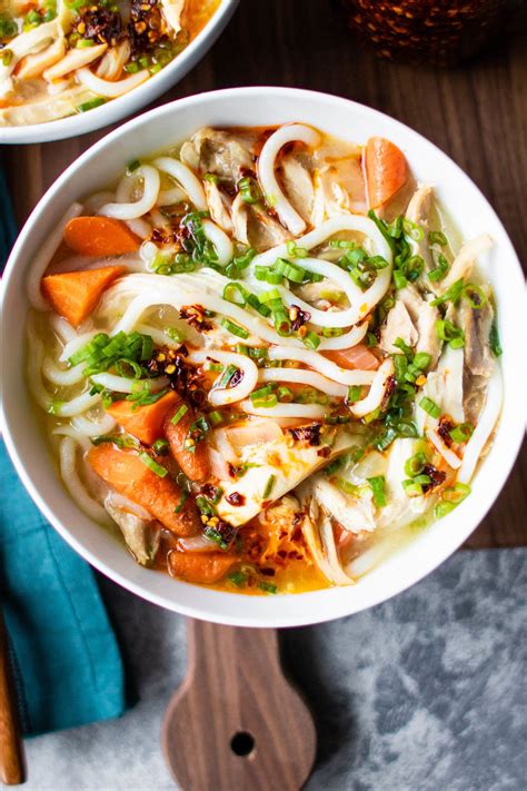 miso ginger chicken udon soup | Recipe | Udon soup, Chicken udon, Ginger chicken