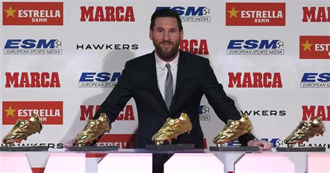 Lionel Messi wins Europe’s Golden Shoe award for record fifth time