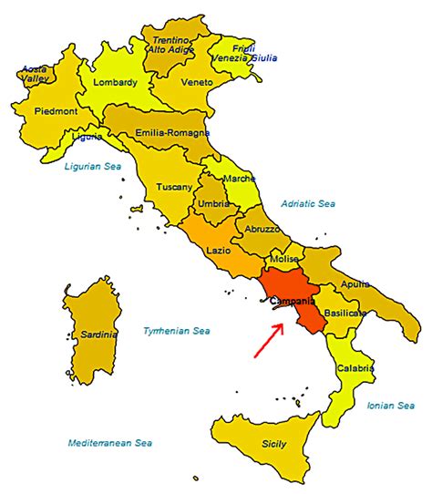 Italy Map Campania