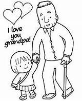 Coloring Pages Of Grandpa sketch template
