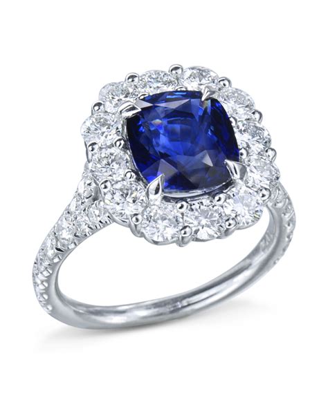 Cushion Cut Sapphire and Diamond Ring - Turgeon Raine