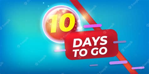 Premium Vector | 10 days to go banner design template