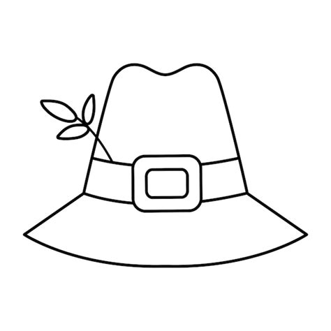 Pilgrim Hat Clipart Black And White