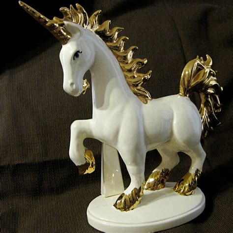 Sale Unicorn With Golden Horn Tale Mane by SexyTrashVintage