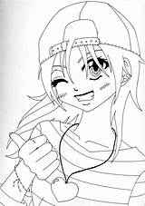 Tomboy Coloring Pages  Lineart By Estivador On Deviantart sketch template