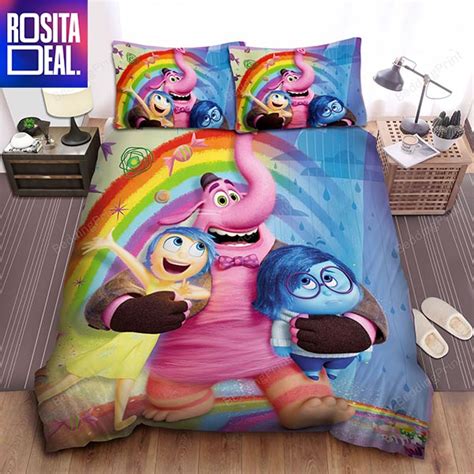 Inside Out Joy Sadness And Bing Bong Playing Together Bedding Set - Rosita Deal