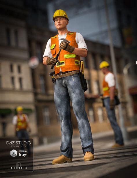 Construction Worker Outfit for Genesis 2 and Genesis 3 Male(s ...