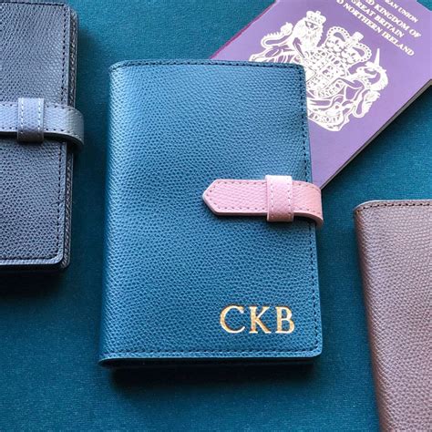 Personalised Leather Passport Cover With Reptile Finish By BeGolden | notonthehighstreet.com