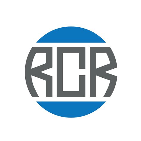 RCR letter logo design on white background. RCR creative initials circle logo concept. RCR ...