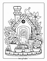 Garden Coloring Pages Kids Colouring Tools Flower Drawing Planting Girl  sketch template
