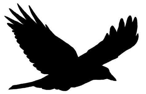 Flying Crow PNG Black And White Transparent Flying Crow Black And White.PNG Images. | PlusPNG