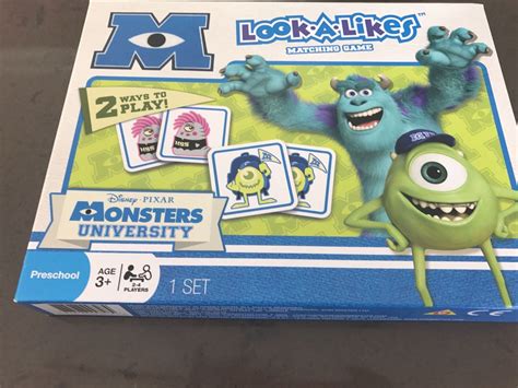 HASBRO Disney Pixar MONSTERS INC MEMORY Card Game Matching Match Game HTF EUC - Monsters Inc.