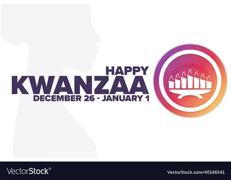 Happy kwanzaa december 26 - january holiday Vector Image