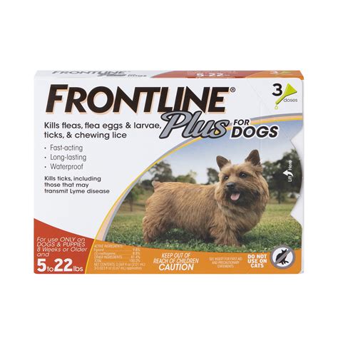 FRONTLINE Plus for Small Dogs (5-22 lbs) Flea and Tick Treatment, 3 Doses - Walmart.com ...