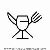 Fork Coloring Page  Ultra Pages sketch template