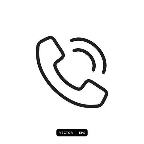 Telephone Icon vector - Sign or Symbol 6203545 Vector Art at Vecteezy