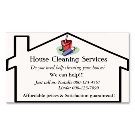 Feste & besondere Anlässe BUSINESS CARDS FOR CLEANING SERVICES HOME ...