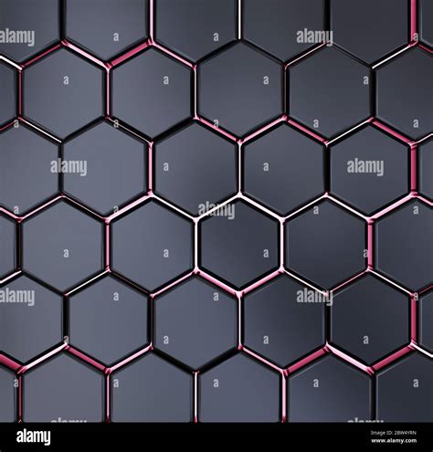 Abstract black and red hexagon texture background pattern 3d rendering Stock Photo - Alamy