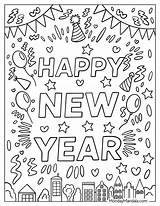 32 New Year Coloring Pages Free PDF Printables sketch template