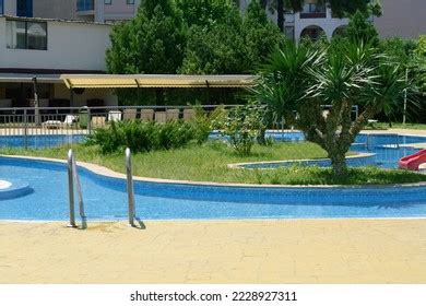 Terrace Hotel Swimming Pool Tropical Plants Stock Photo 2228927311 ...