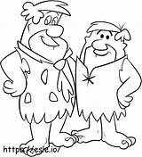 Barney And Fred Flintstone coloring Page sketch template