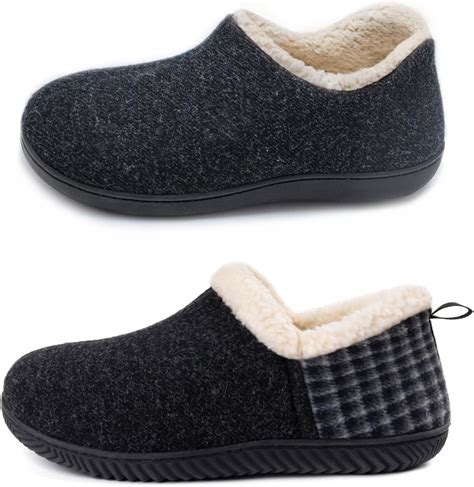 Amazon.com | ULTRAIDEAS Set of 2 Pairs - US Size 7 Women's Memory Foam Slippers （Black） | Shoes