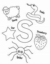 Fun And Educational Coloring Page Letter S sketch template