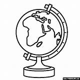 Globe Coloring Page sketch template