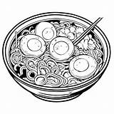 Download Artistic Bowl Of Ramen With Eggs And Noodles Coloring Pages  sketch template