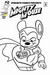 Dynamite® Mighty Mouse  Coloring Nation sketch template