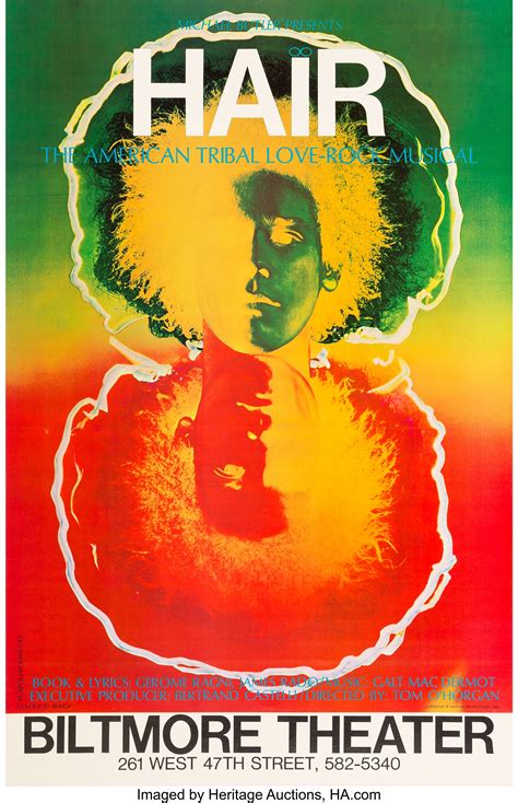 Hair: The American Tribal Love-Rock Musical Biltmore Theater Poster | Lot #89358 | Heritage Auctions