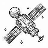 Satellite 🛰️ Coloring Page sketch template