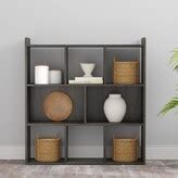 Howcool Cube Bookshelf 3 Tier Mid-Century Modern Bookcase Wood Bookshelves Storage Organizer ...