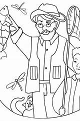 Fishing  Grandparents Day coloring Pages Online And Printable sketch template