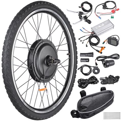 48V 1000W 26" Front Rear Wheel Electric Bicycle Motor E-Bike Conversion ...