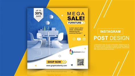 Furniture Sale Instagram Post Design – GraphicsFamily