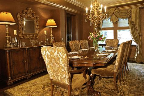 Traditional Dining room designed for opulent entertaining at a San ...
