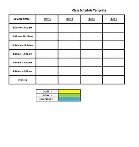 Class Schedule Template and How to Make It